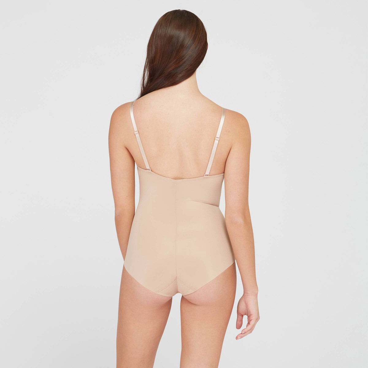 slide 5 of 6, ASSETS BY SPANX Women's Flawless Finish Shaping Micro Low Back Cupped Bodysuit Shapewear - Neutral XL, 1 ct