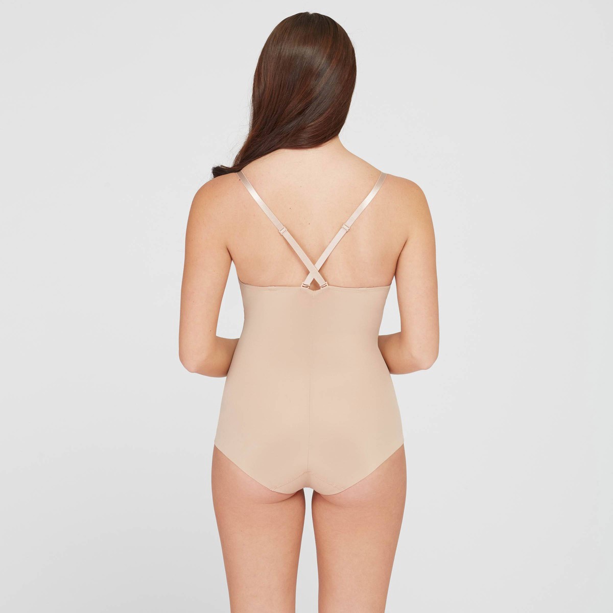 slide 3 of 6, ASSETS BY SPANX Women's Flawless Finish Shaping Micro Low Back Cupped Bodysuit Shapewear - Neutral XL, 1 ct