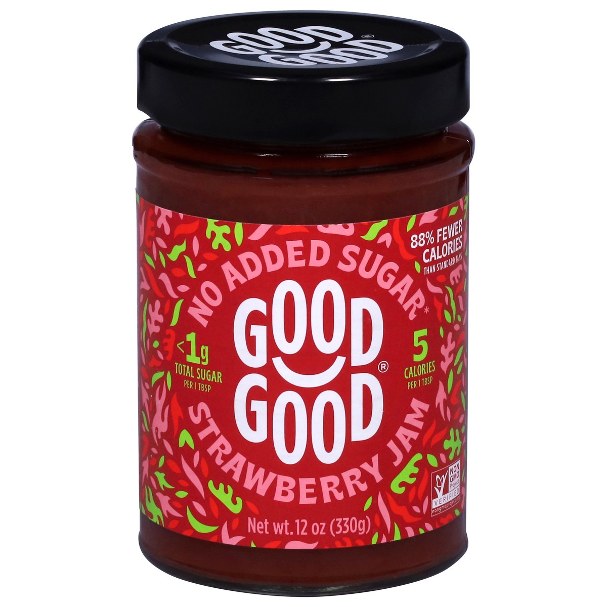 slide 1 of 9, Good Good Sweet Strawberry Jam, 12 oz