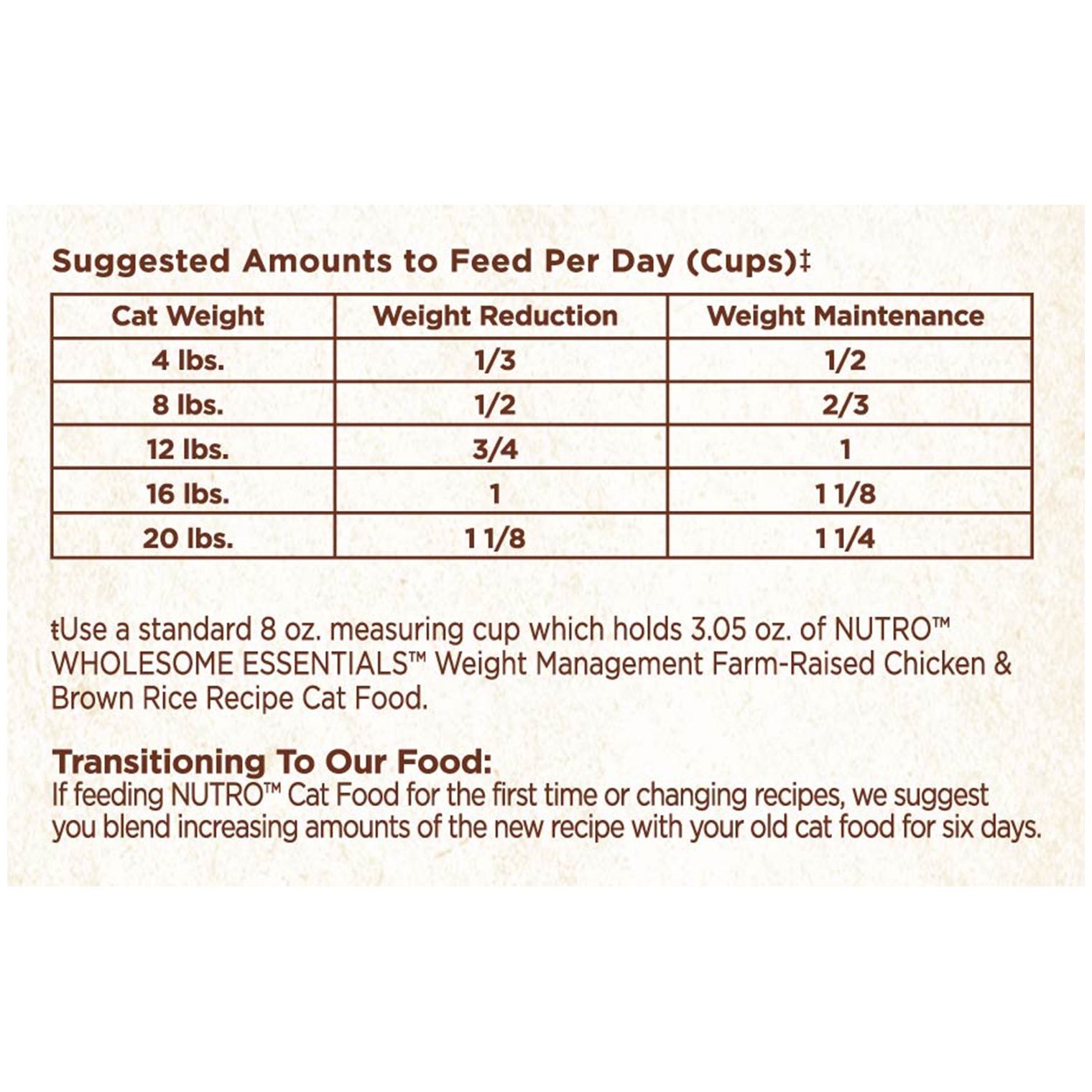 slide 9 of 9, Nutro Wholesome Essentials Weight Management Chicken & Brown Rice Cat Food, 3 lb