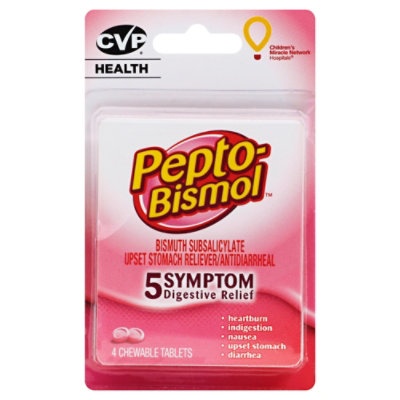 slide 1 of 1, Cvp Pepto Bismol, 4 ct