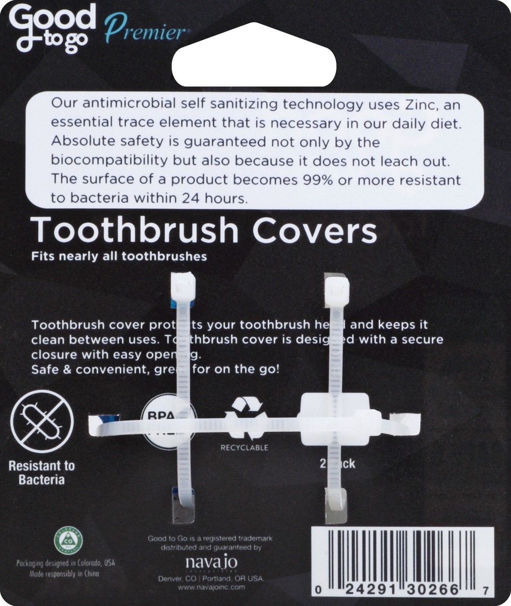 slide 2 of 7, Good to Go Premier Toothbrush Covers, 2 ct