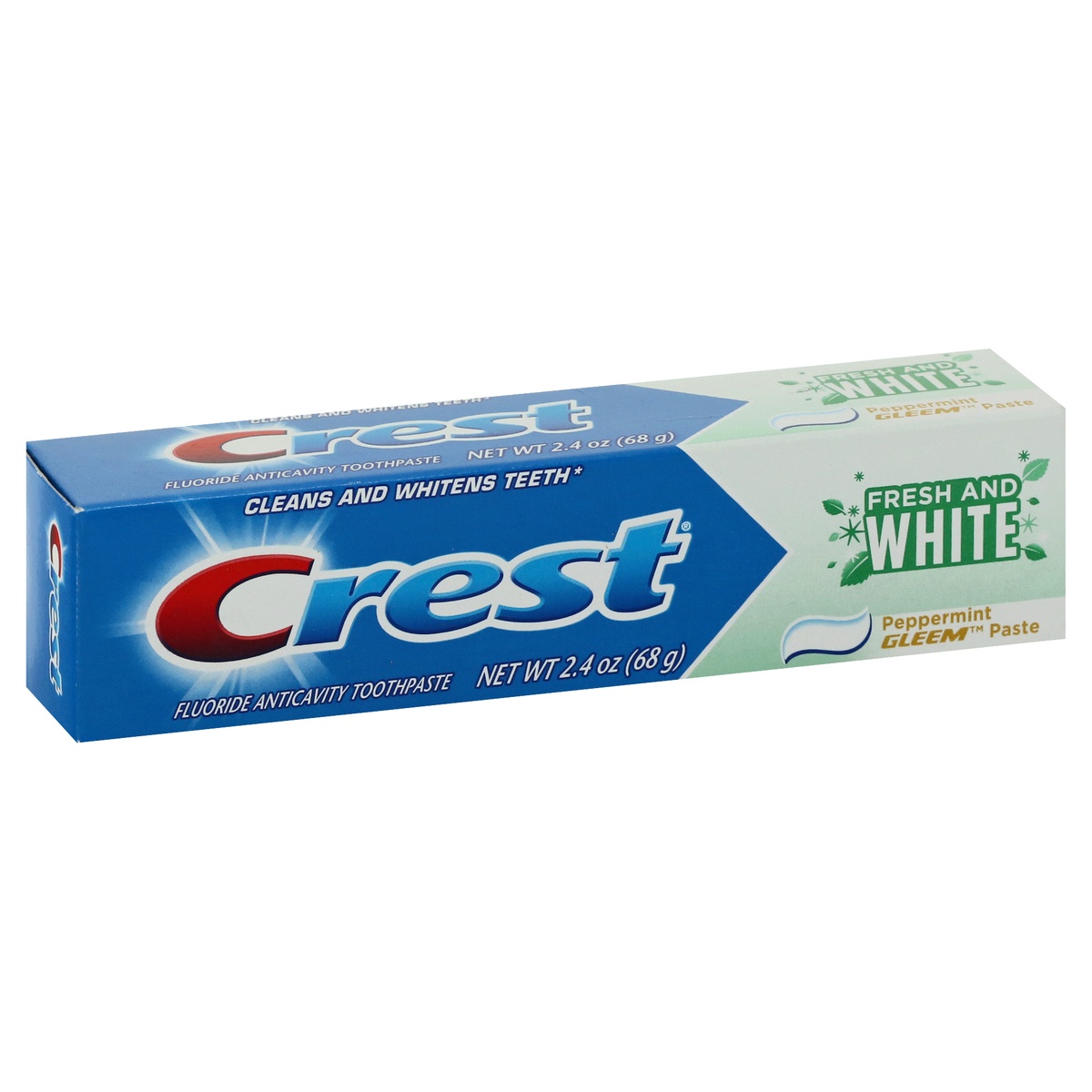 slide 2 of 9, Crest Fresh and White Peppermint Gleem Toothpaste - 2.4 Oz, 2.4 oz