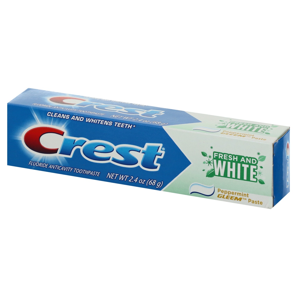 slide 3 of 9, Crest Fresh and White Peppermint Gleem Toothpaste - 2.4 Oz, 2.4 oz