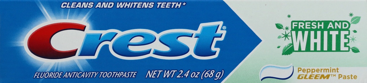 slide 6 of 9, Crest Fresh and White Peppermint Gleem Toothpaste - 2.4 Oz, 2.4 oz
