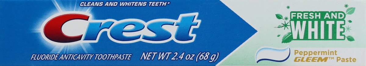 slide 9 of 9, Crest Fresh and White Peppermint Gleem Toothpaste - 2.4 Oz, 2.4 oz