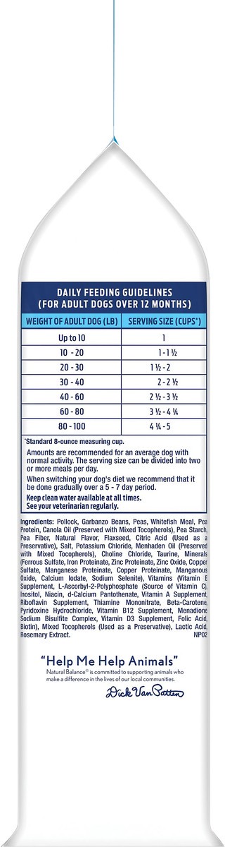 slide 6 of 6, Natural Balance L.I.D. Limited Ingredients Diet Grain Free Pollock Formula Dog Food 4 lb, 4 lb