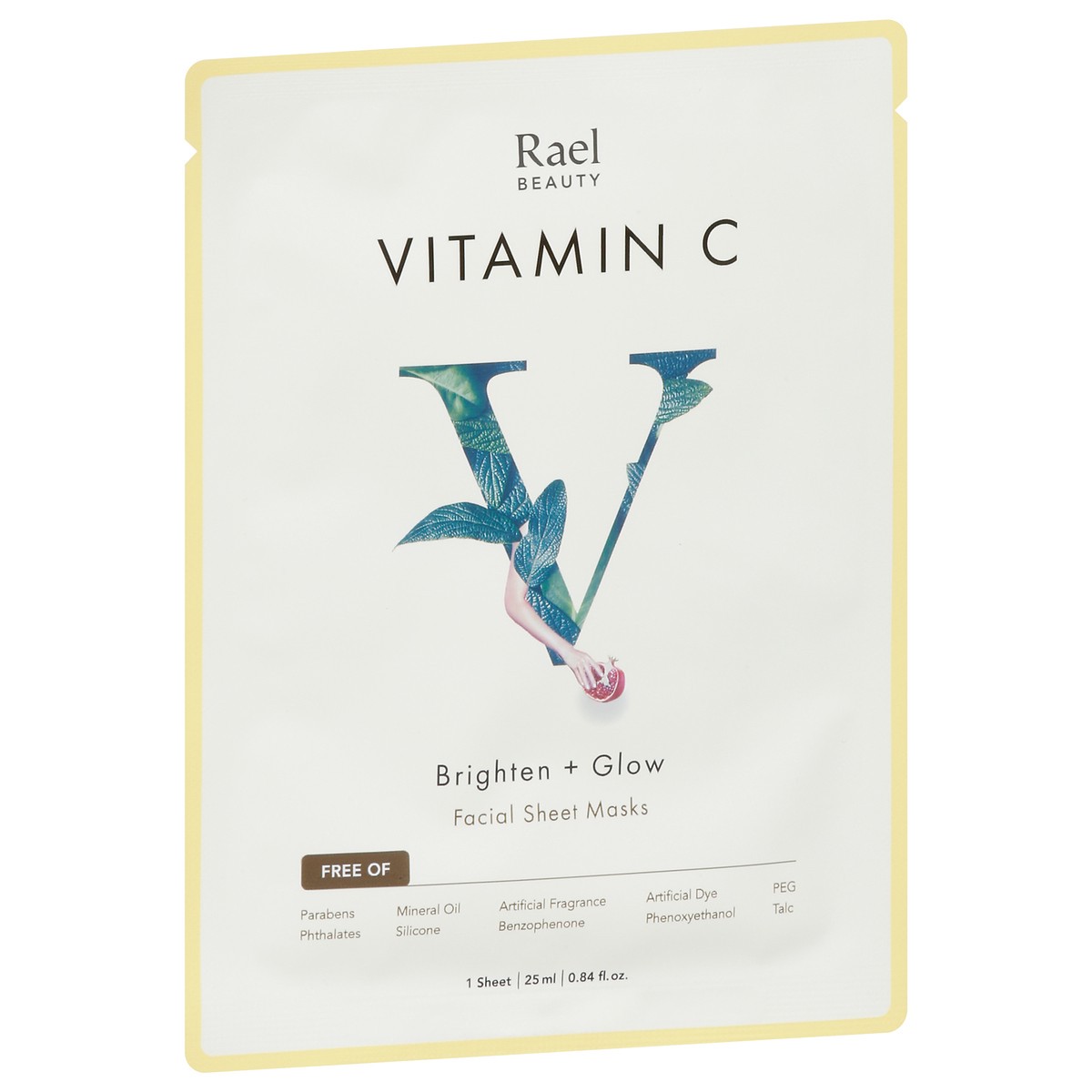 slide 6 of 9, Rael Brighten + Glow Vitamin C Facial Sheet Masks 1 ea, 1 ct
