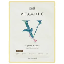 Rael Brighten + Glow Vitamin C Facial Sheet Masks - 1 ea