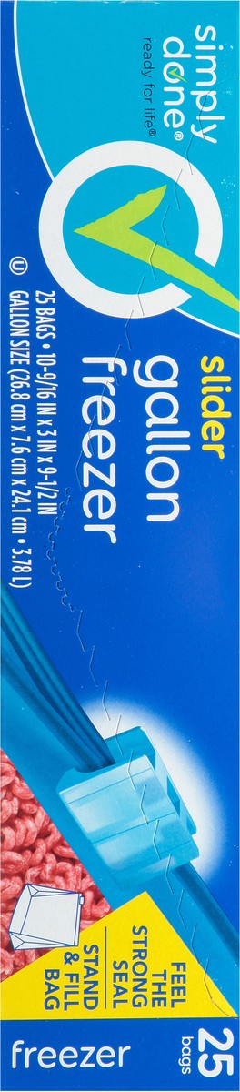 slide 7 of 9, Simply Done Gallon Slider Freezer Bags 25 ea, 25 ct