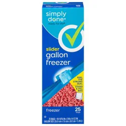 Simply Done Gallon Slider Freezer Bags 25 ea