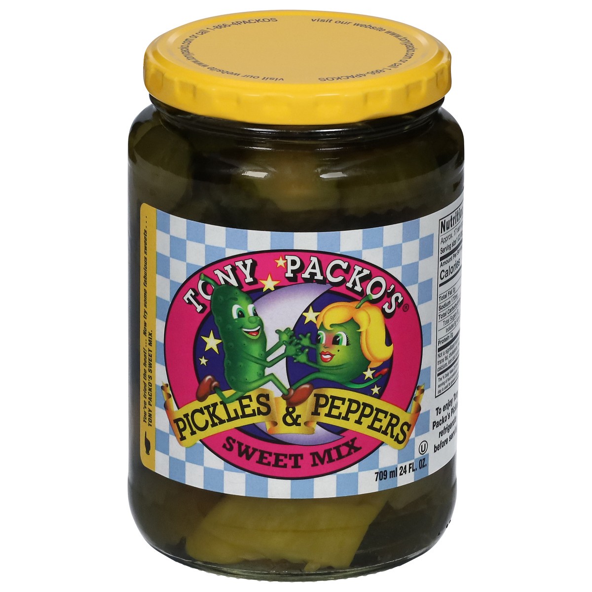 slide 13 of 13, Tony Packo's Sweet Mix Pickles & Peppers 709 ml, 24 fl oz