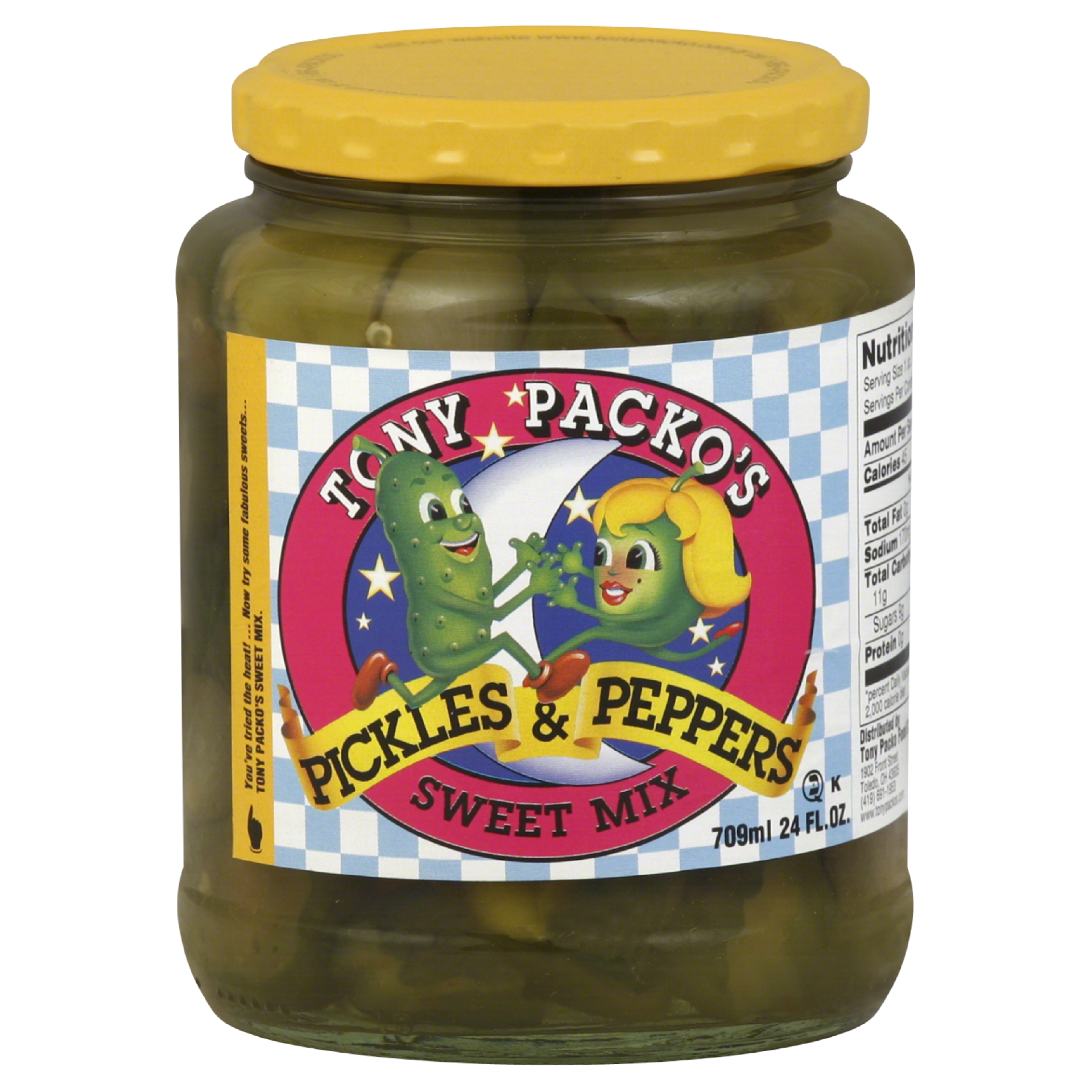 slide 1 of 1, Tony Packo's Pickles & Peppers Sweet Mix, 24 oz