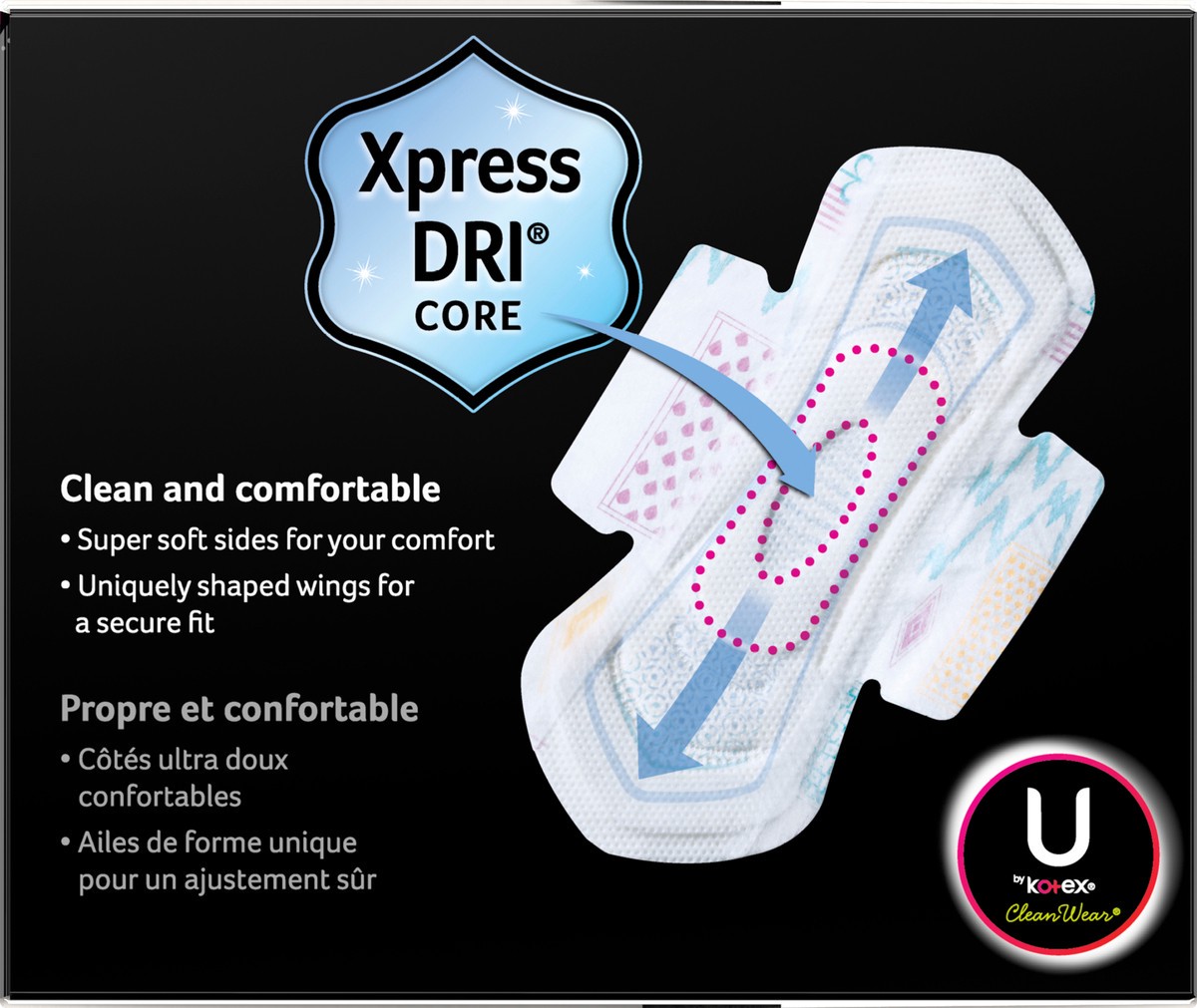 slide 7 of 10, U by Kotex Clean Wear Regular Ultra Thin Pads 16 ea, 18 ct
