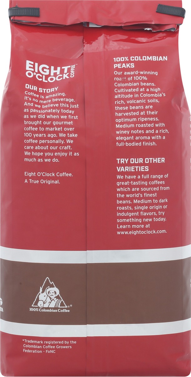 slide 6 of 9, Eight O'Clock Coffee Eight O'Clock Colombian Peaks Whole Bean Coffee - 30 oz, 30 oz