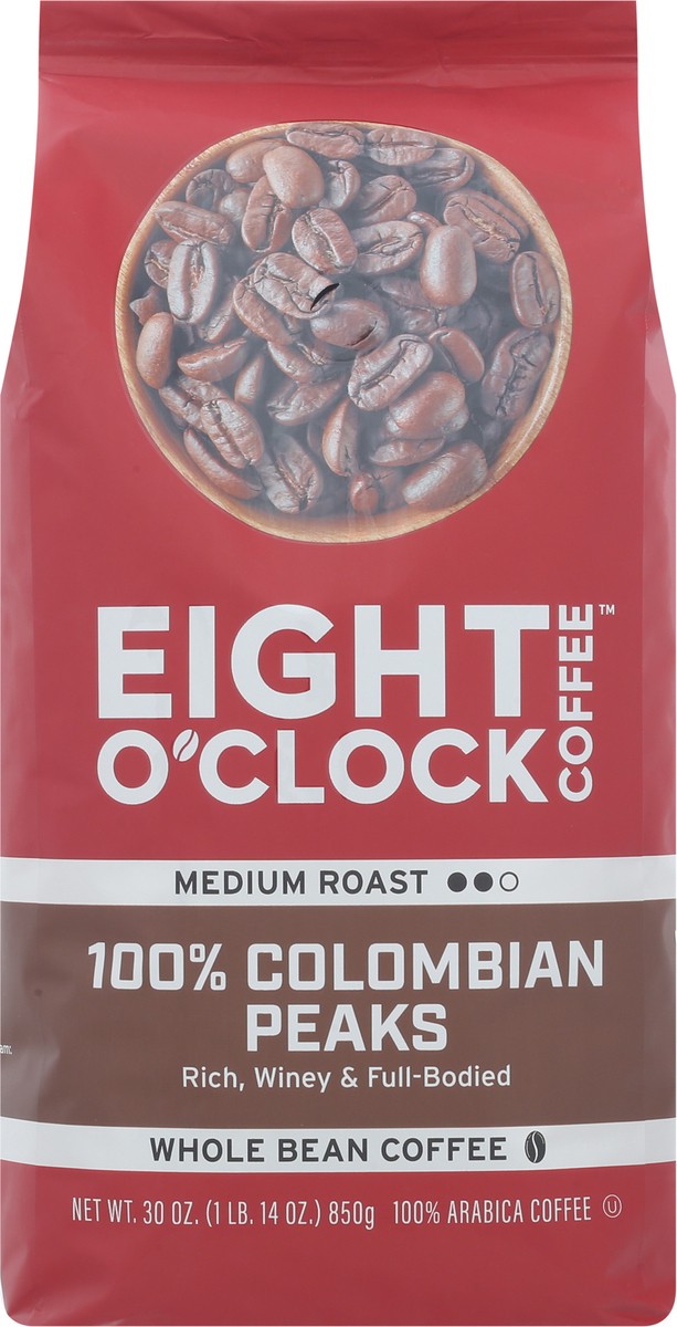 slide 8 of 9, Eight O'Clock Coffee Eight O'Clock Colombian Peaks Whole Bean Coffee - 30 oz, 30 oz
