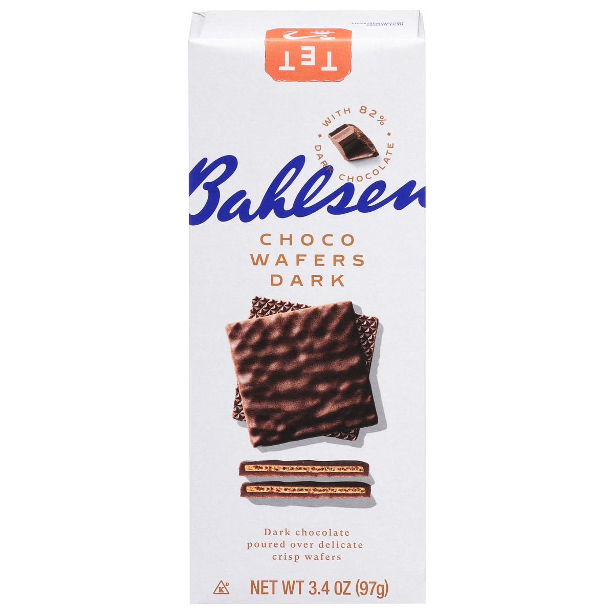 slide 1 of 16, Bahlsen Dark Chocolate Wafer, 3.4 oz