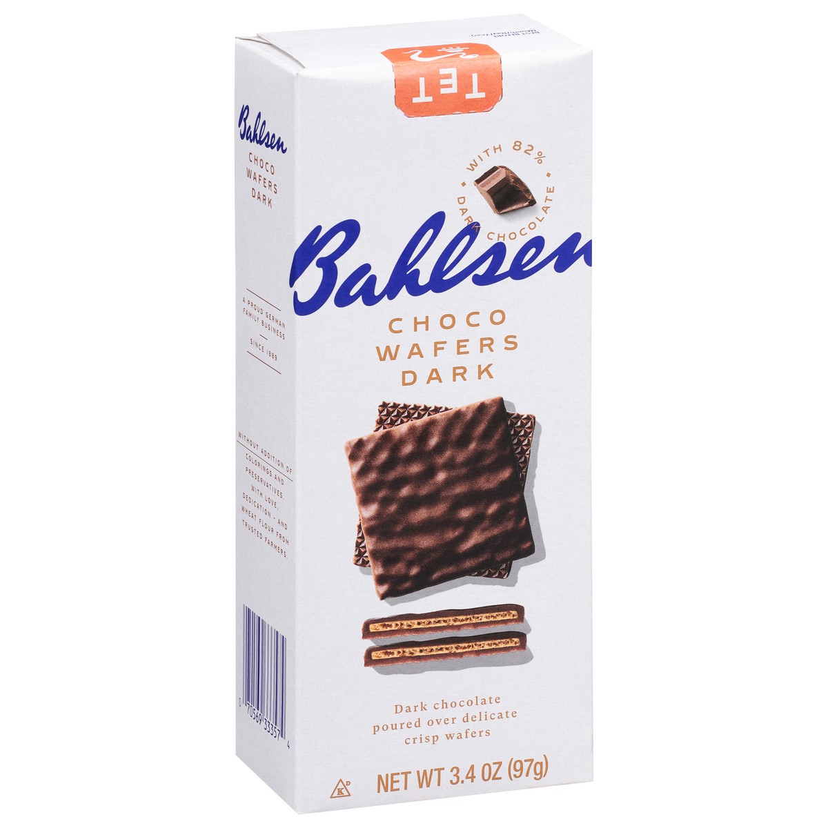slide 12 of 16, Bahlsen Dark Chocolate Wafer, 3.4 oz