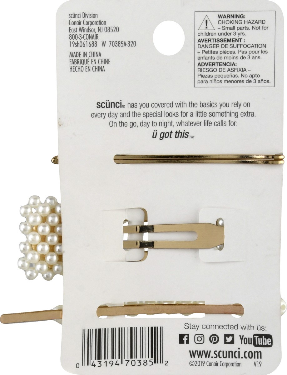 slide 2 of 9, scünci Real Style Pins 3 ea, 3 ct