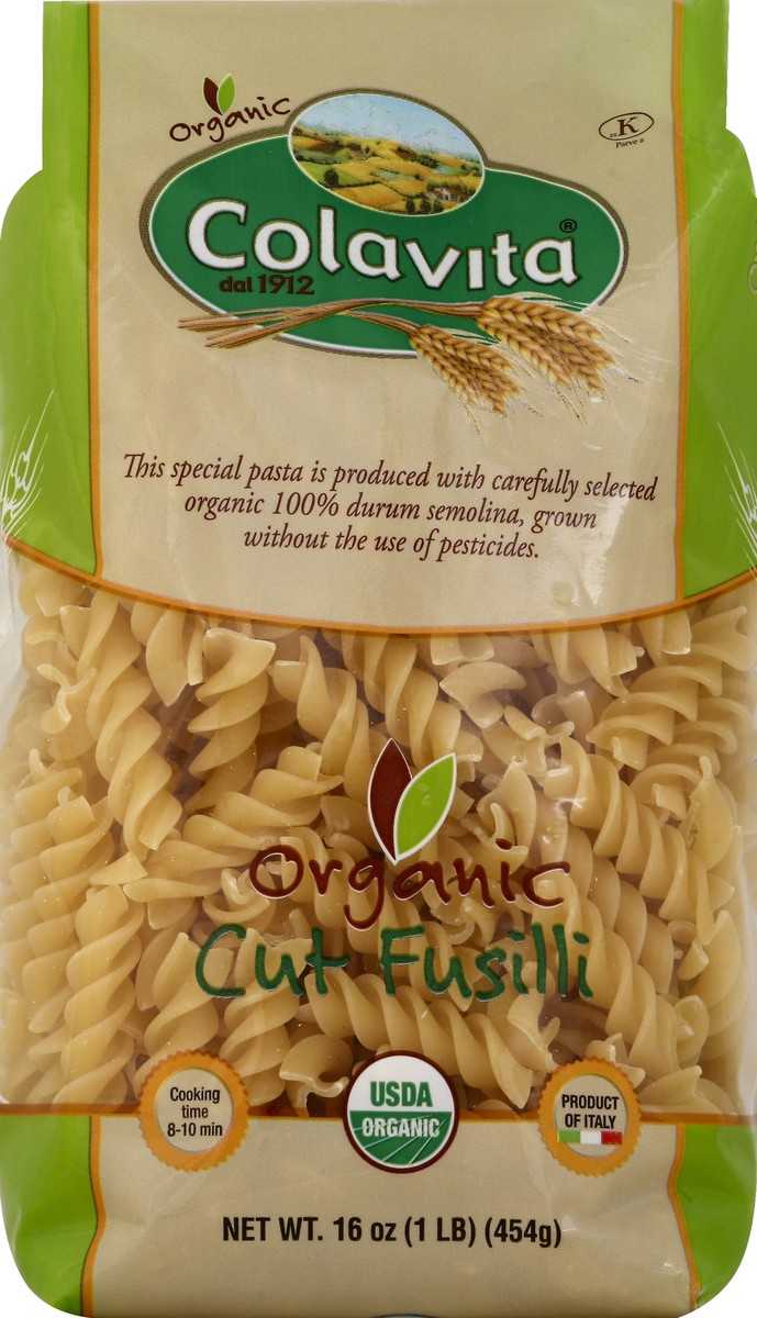 slide 5 of 5, Colavita Organic Cut Fusilli Pasta, 1 lb