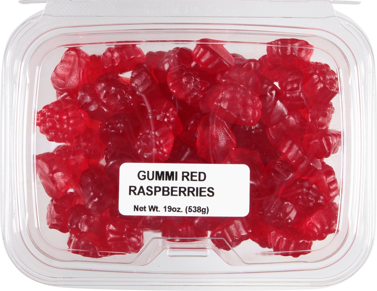 slide 3 of 9, JLM Manufacturing Gummi Red Raspberries 19 oz, 19 oz