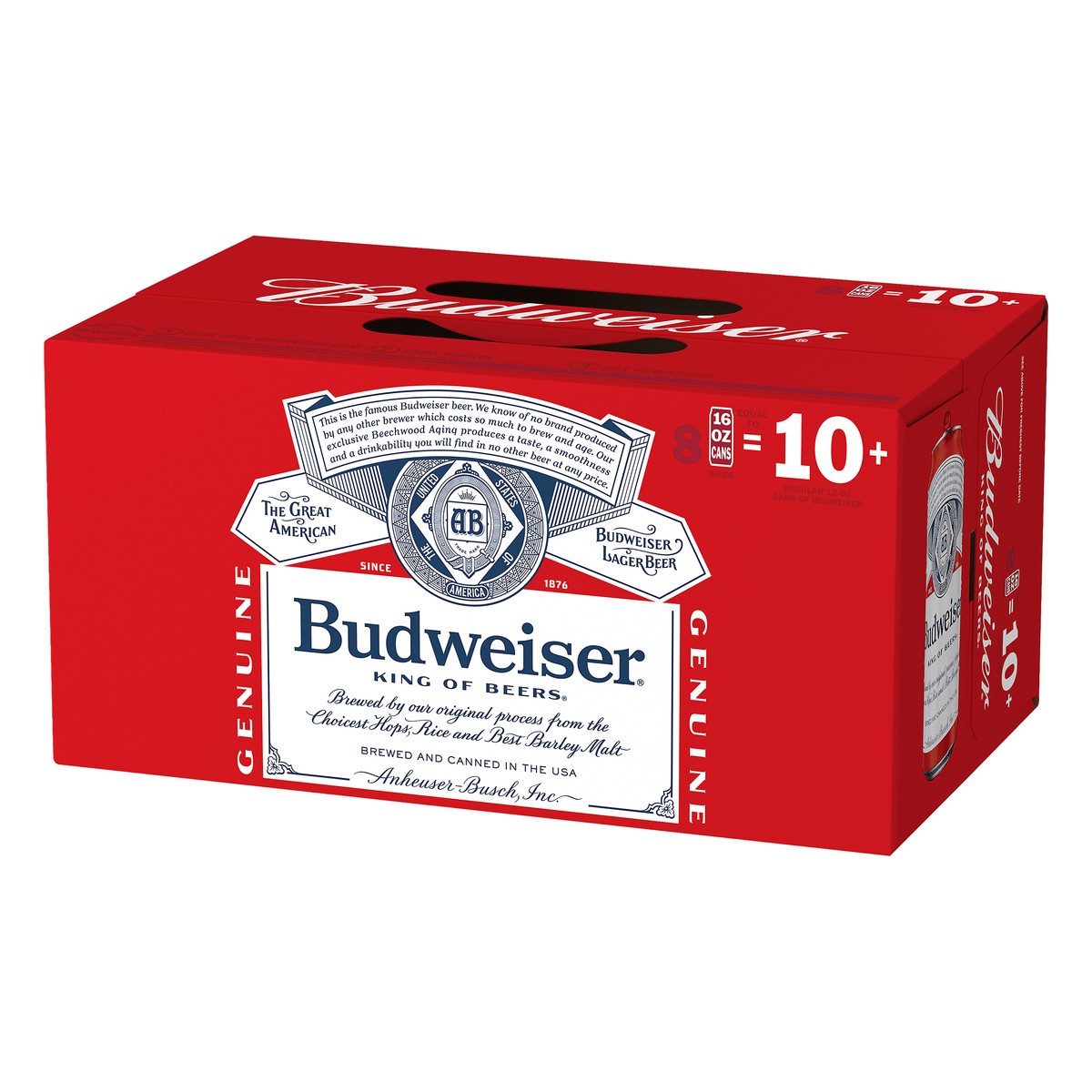 slide 5 of 8, Budweiser Lager Beer 8 - 16 fl oz Cans, 8 ct; 16 oz