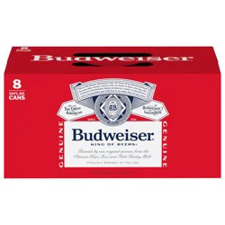 Budweiser Lager Beer 8 Pack, 16 fl oz Cans