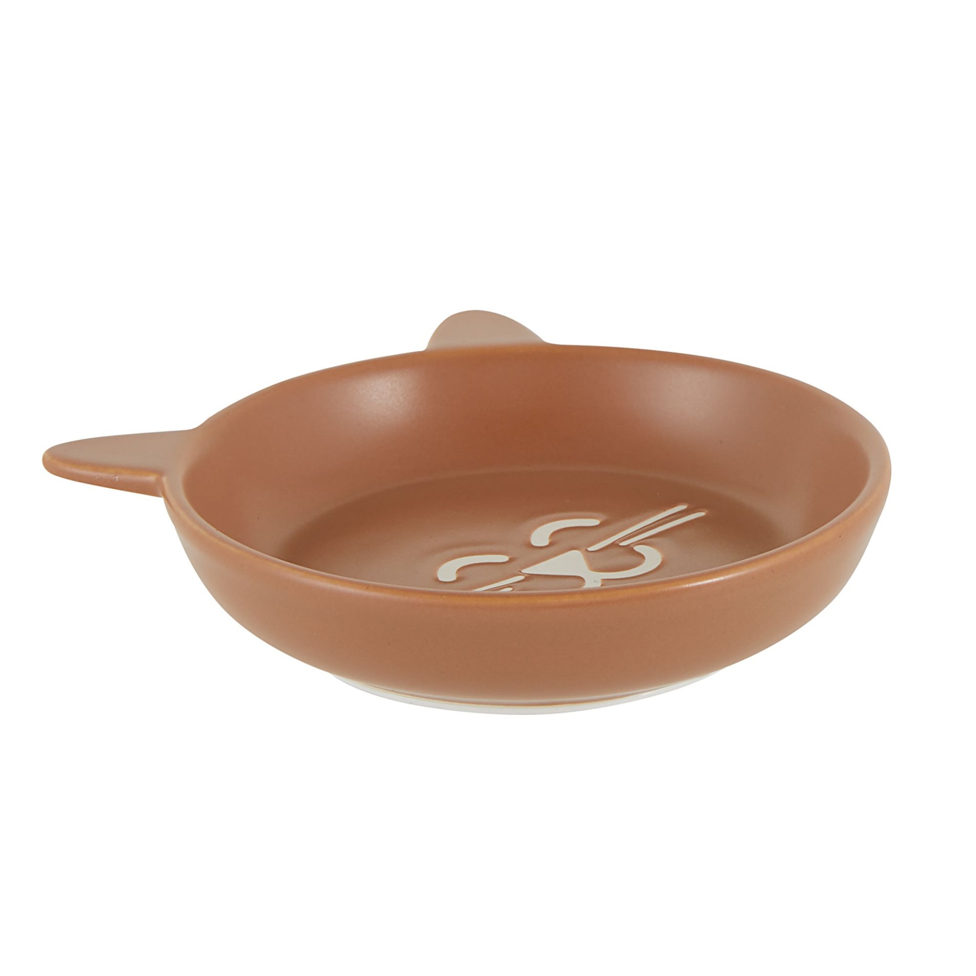 slide 1 of 1, Whisker City Terracotta Ceramic Cat Saucer, 13 fl oz