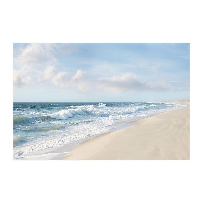 slide 1 of 7, Marmont Hill Shore and Waves Canvas Wall Art, 12 in x 8 in