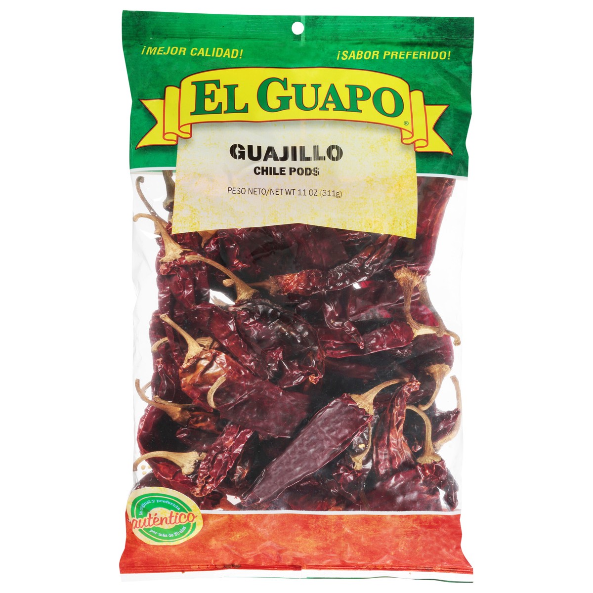 slide 1 of 9, El Guapo Chile Pods Guajillo, 11 oz