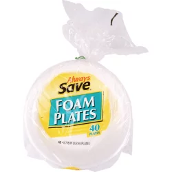 Always Save Foam Plates 9 Inch