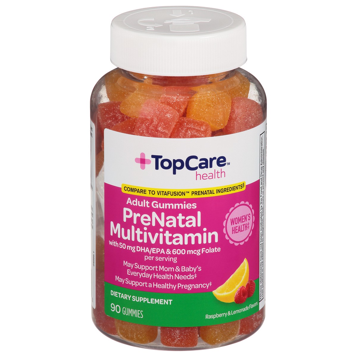slide 10 of 14, TopCare Health Raspberry Lemonade Flavor PreNatal Multivitamin 90 Adult Gummies, 90 ct