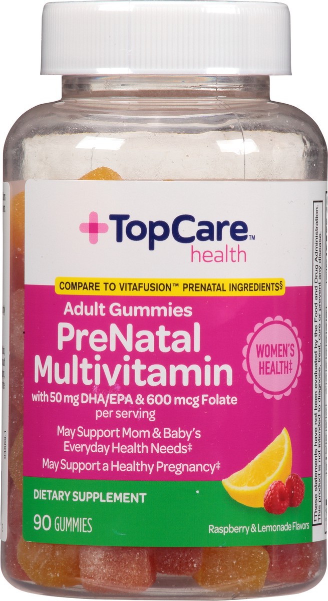 slide 14 of 14, TopCare Health Raspberry Lemonade Flavor PreNatal Multivitamin 90 Adult Gummies, 90 ct