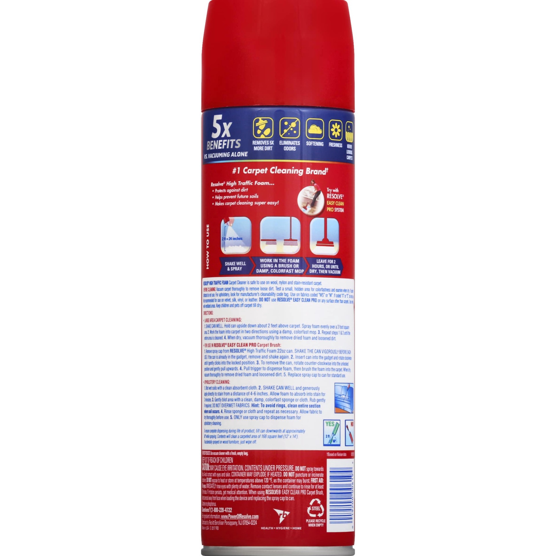 slide 6 of 6, Resolve High Traffic Foam Cleaner, 22 oz