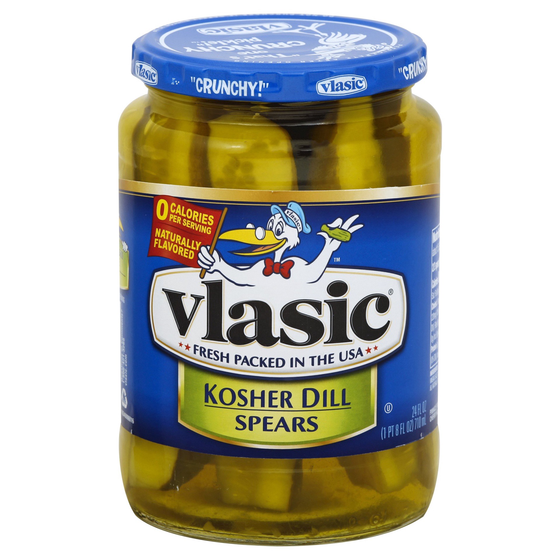 slide 1 of 1, Vlasic Kosher Dill Pickle Spears, 24 oz