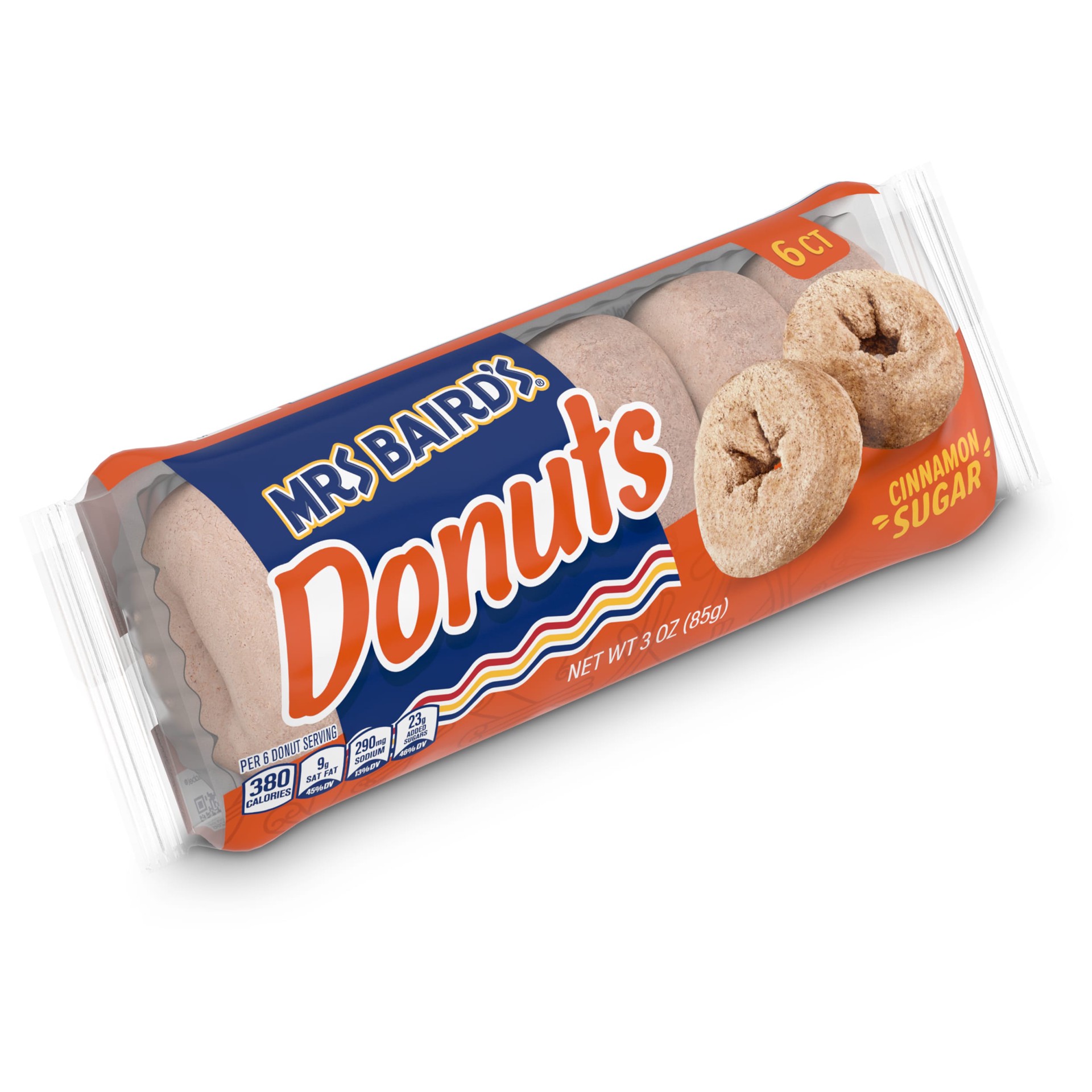 slide 1 of 7, Mrs. Baird's Cinnamon Sugar Donuts, 8 count, Cinnamon Mini Donuts, 3 oz Bag, 8 ct