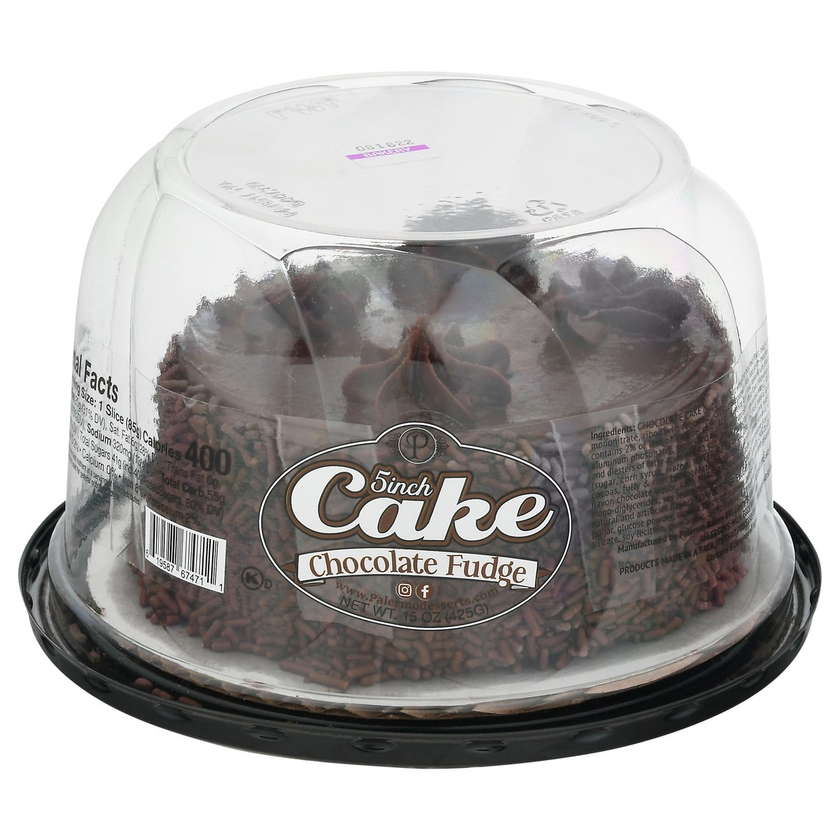slide 9 of 15, Palermo 5 Inch Chocolate Fudge Cake 15 g, 15 g