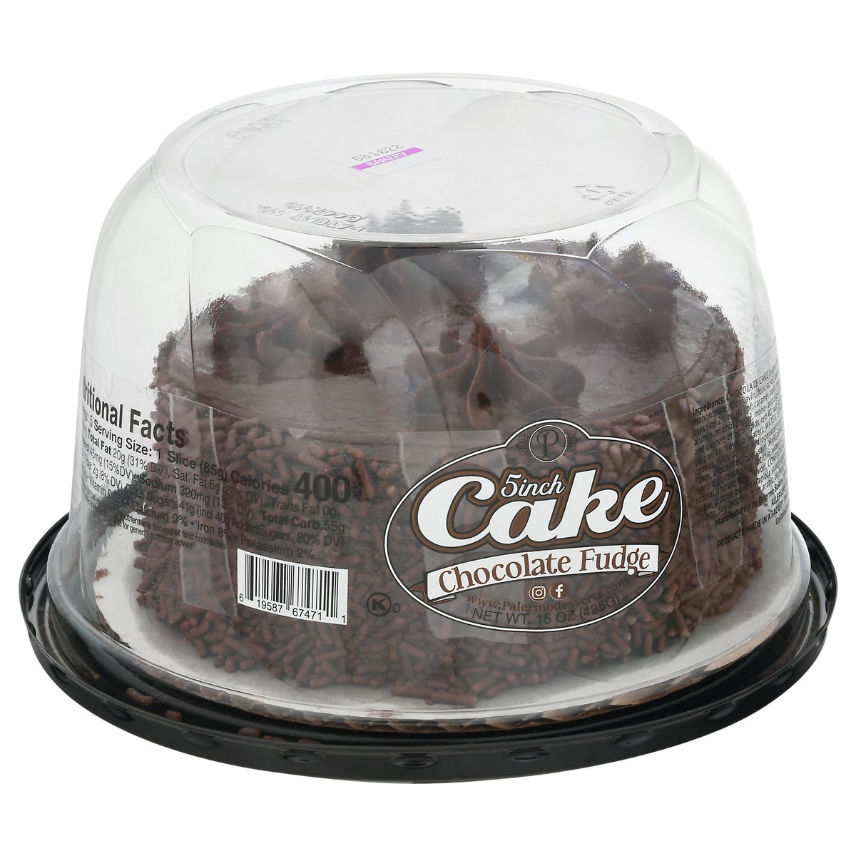 slide 7 of 15, Palermo 5 Inch Chocolate Fudge Cake 15 g, 15 g