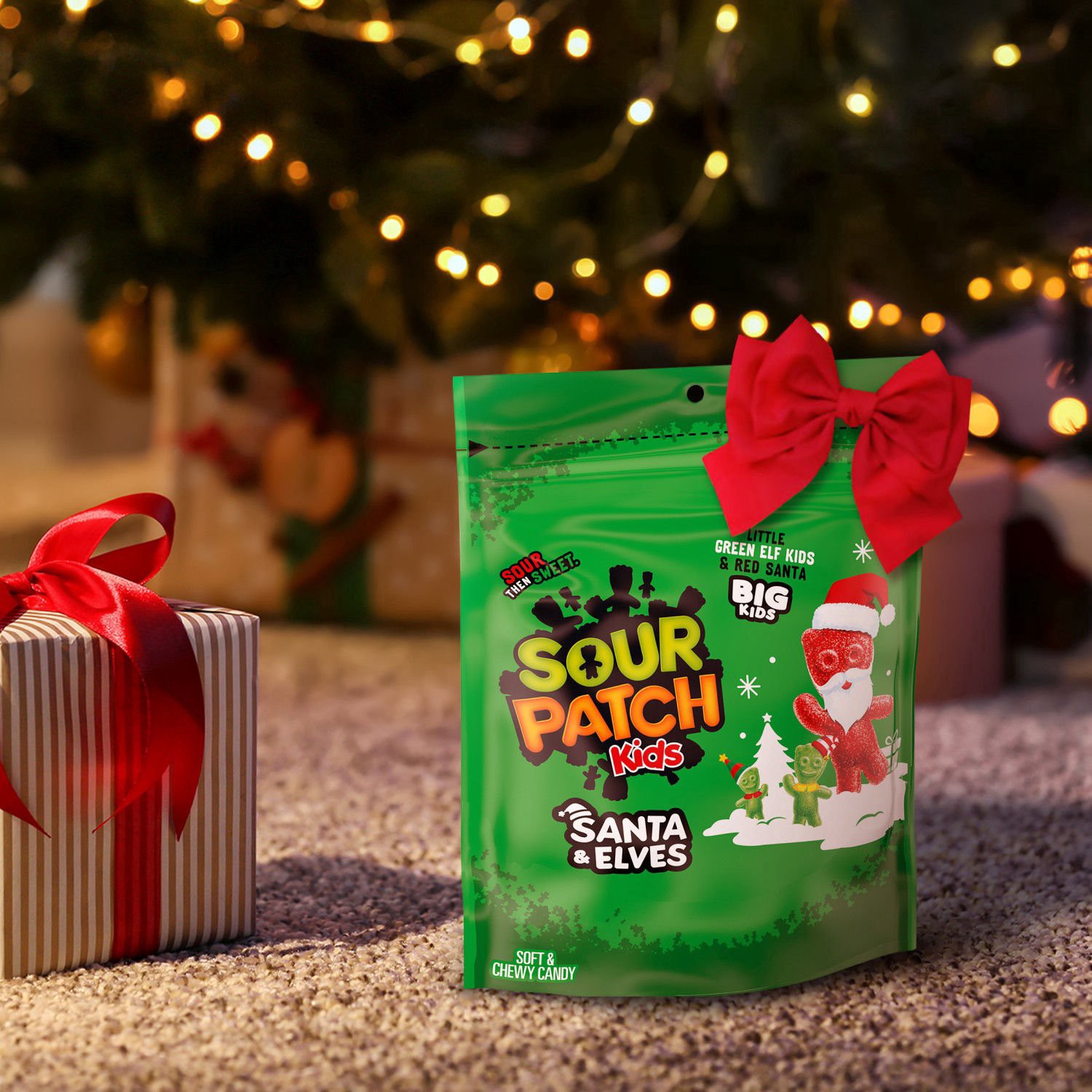 slide 8 of 10, SOUR PATCH KIDS Santa & Elves Soft & Chewy Holiday Candy, 9.8 oz, 9.8 oz