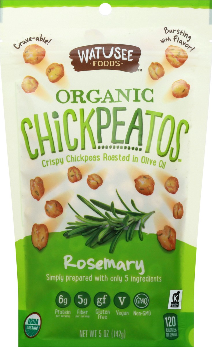 slide 5 of 13, Watusee Foods Organic Rosemary Chickpeatos 5 oz, 5 oz