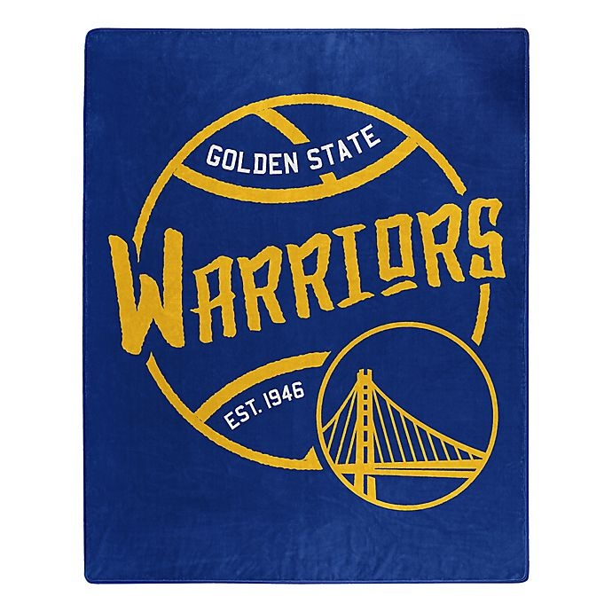 slide 1 of 1, NBA Golden State Warriors Super-Plush Raschel Throw Blanket, 1 ct