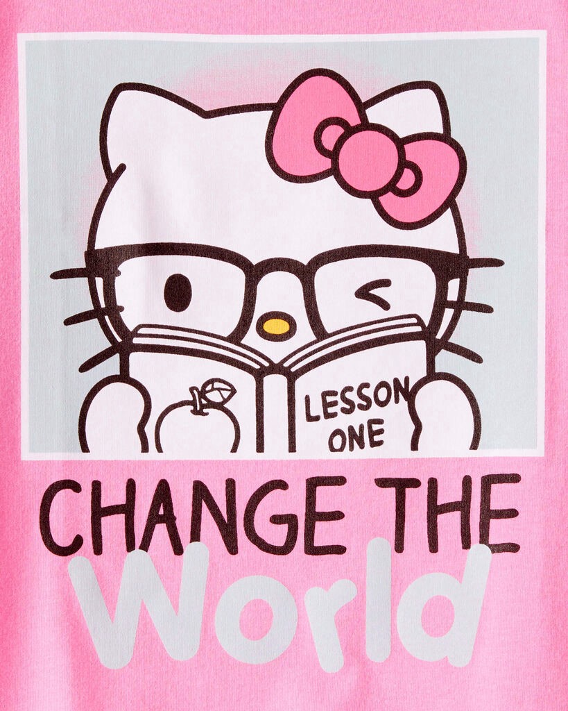 slide 2 of 2, Carter's Carters Kid Hello Kitty "Change The World" Short-Sleeve Graphic Tee - Pink Multi 14, 1 ct