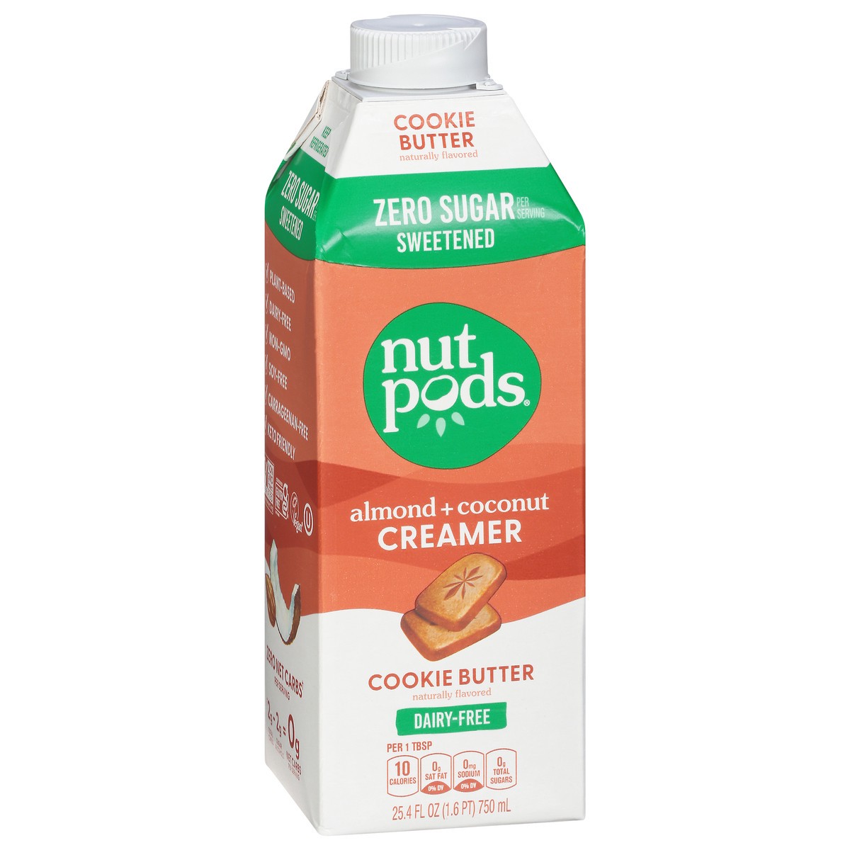 slide 7 of 9, nutpods Sweetened Almond + Coconut Cookie Butter Creamer 25.4 fl oz, 25.4 fl oz