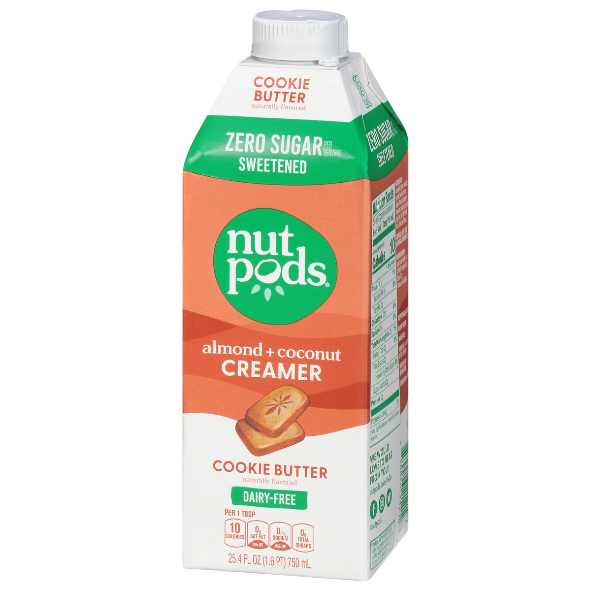 slide 6 of 9, nutpods Sweetened Almond + Coconut Cookie Butter Creamer 25.4 fl oz, 25.4 fl oz
