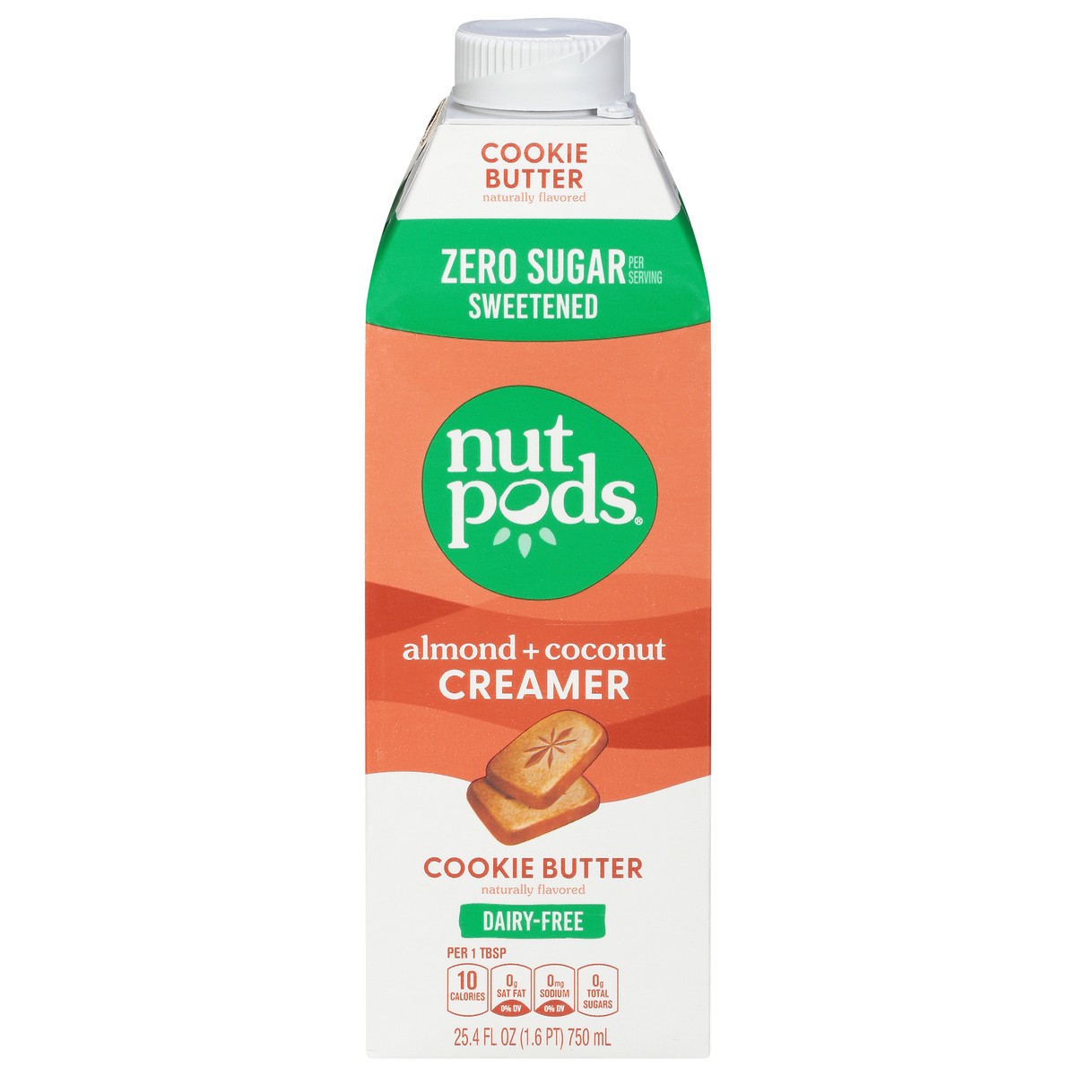 slide 1 of 9, nutpods Sweetened Almond + Coconut Cookie Butter Creamer 25.4 fl oz, 25.4 fl oz