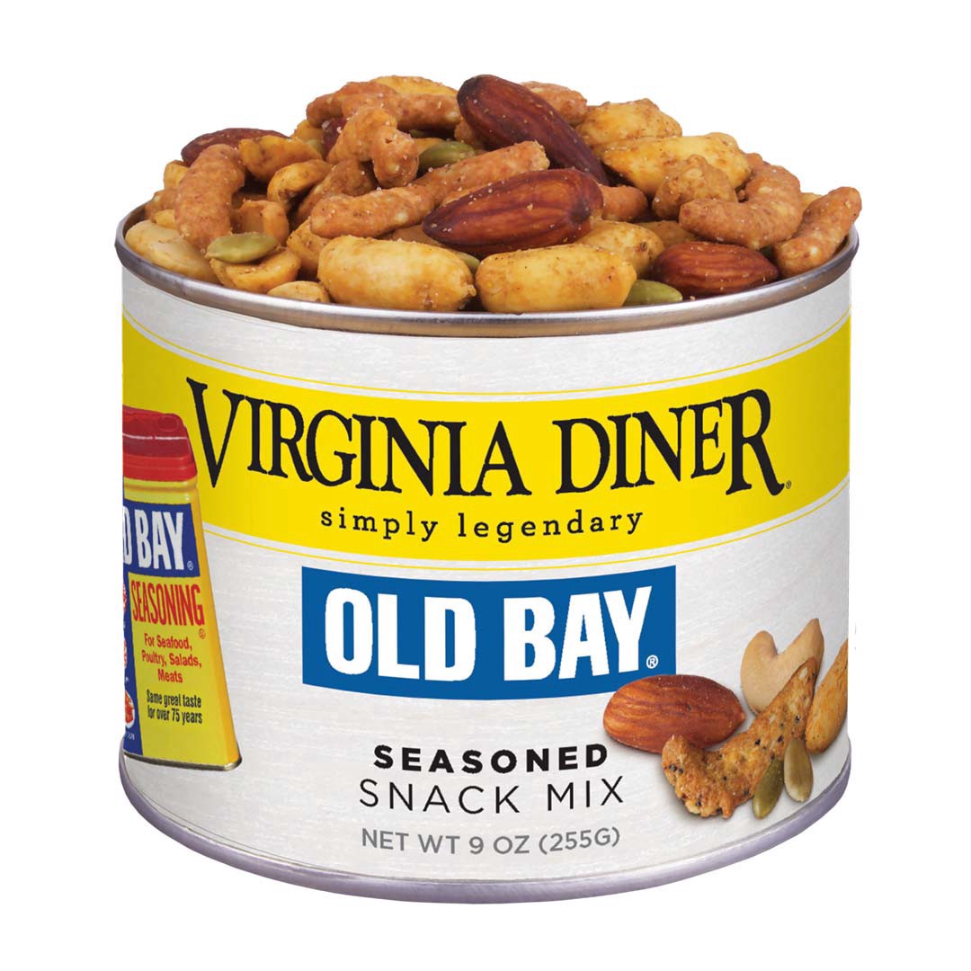 slide 1 of 1, Virginia Diner Old Bay seasoned snack mix, 9 oz