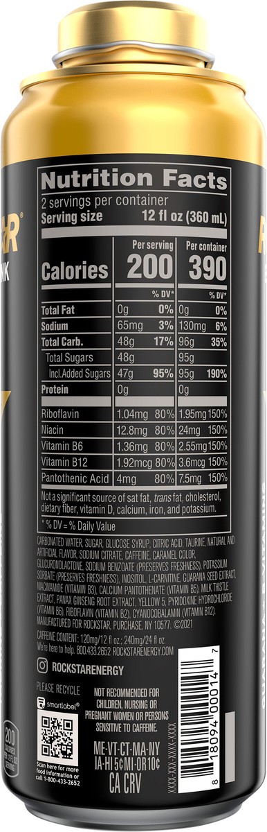 slide 6 of 7, Rockstar Energy Drink Original 24 Fl Oz, 24 fl oz