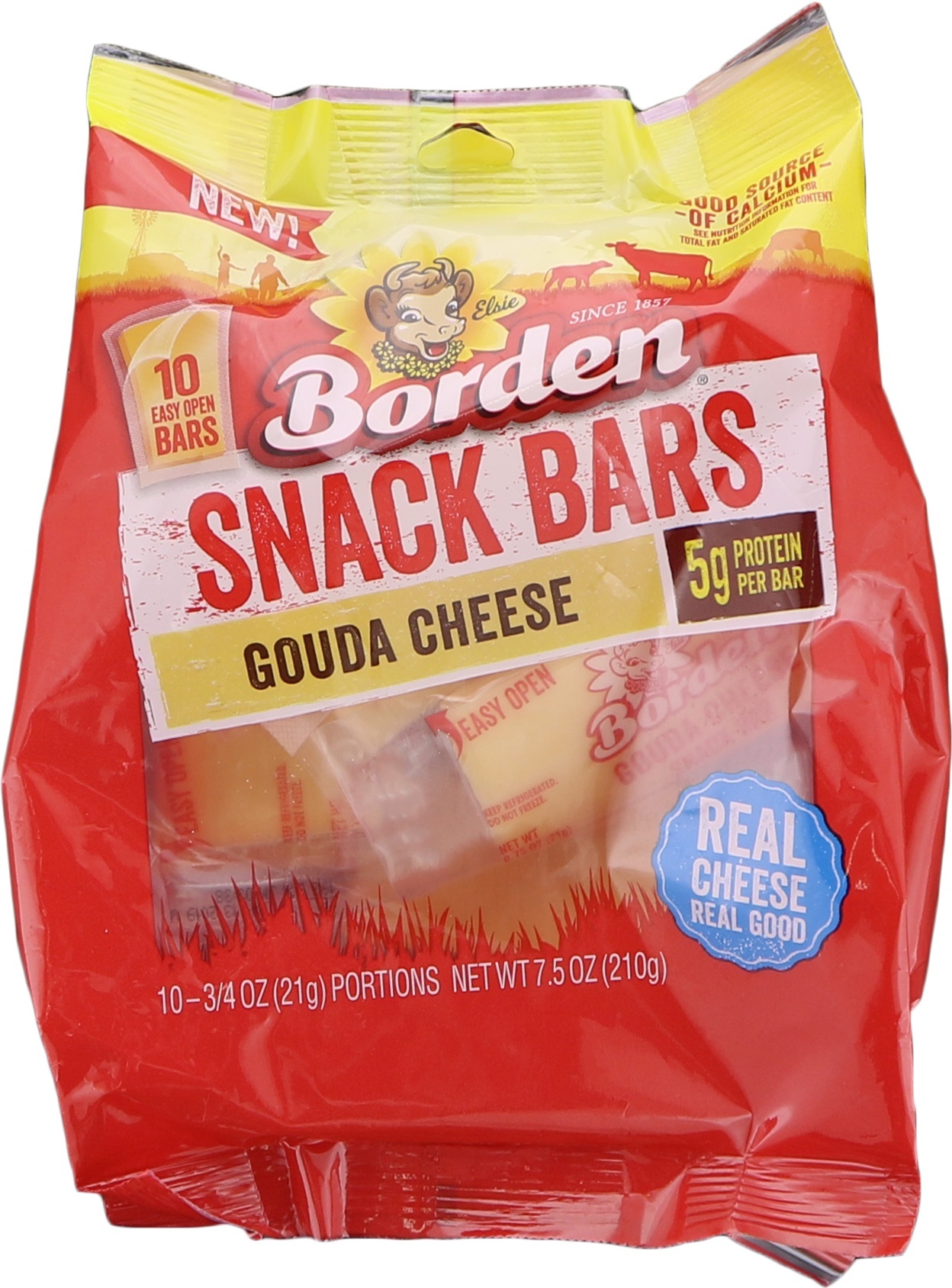 slide 1 of 1, Borden Gouda Snack Bar, 7.5 oz