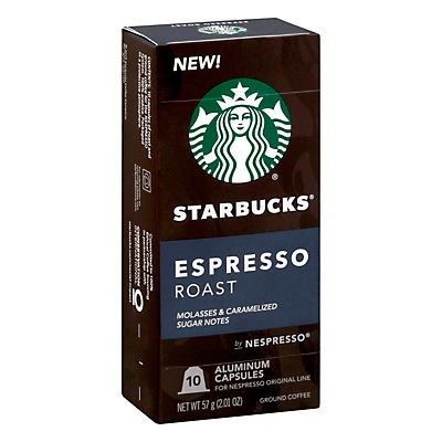 slide 1 of 1, Starbucks Espresso Roast Nespresso Capsules, 10 ct