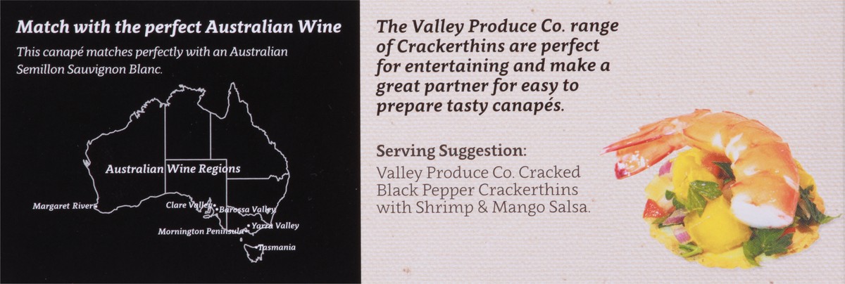 slide 6 of 9, Valley Produce Co. Cracked Black Pepper Crackerthins 3.5 oz, 3.5 oz